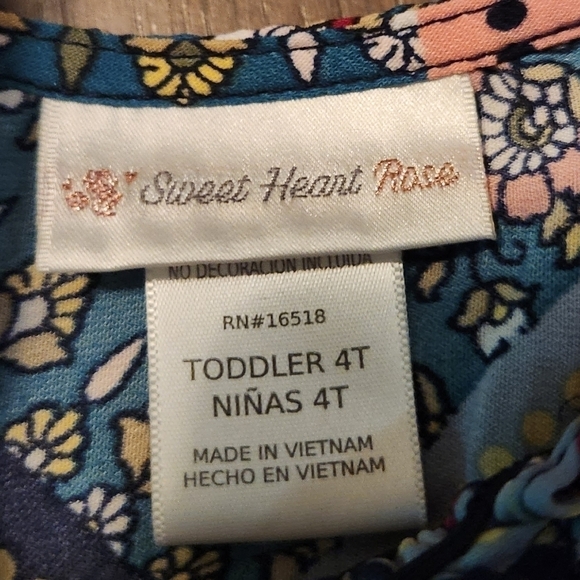 Sweet Heart Rose Patch Work  Paisley Pattern Long Sleeve Dress size 4 FALL - Picture 4 of 4